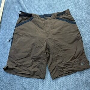 Novara Padded Cycling Shorts Mens L Brown Excellent Mountain Bike Cargo MTB